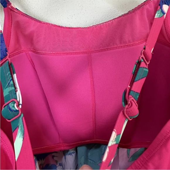 Swim by Cacique Lane Bryant Pink Floral Tropical Tankini Top Women’s Sz 16 - Picture 4 of 6